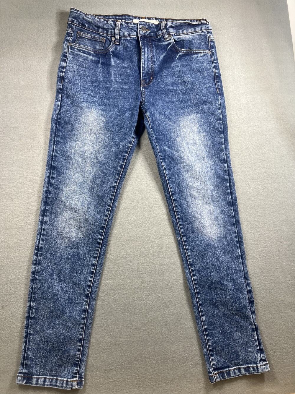 Republic Distressed Jeans Men's 34x32 Slim Fit Blue Denim Casual Wear
